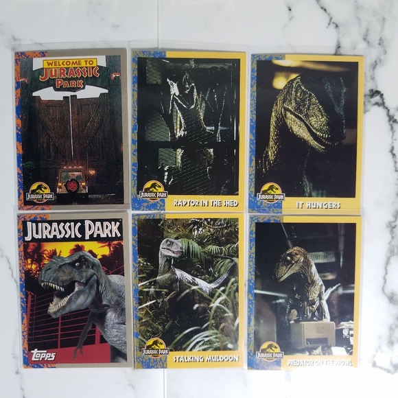 Vintage JP Topps Trading Cards Lot of 10 Jurassic Park Movie Cards Lot #14 - Picture 2 of 10